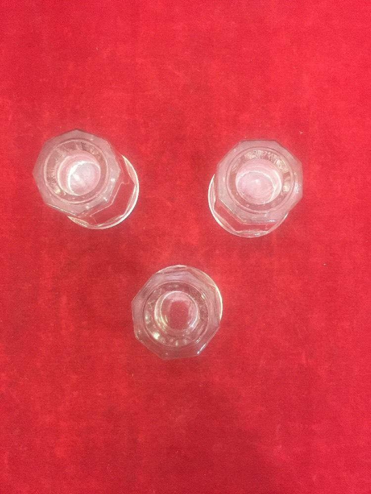 NEW QTY 6 Clear Glass Dappen Dish for Dental, Tattoo or Nail Spa