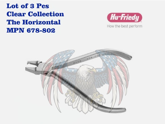 Lot of 3 Pcs Hu-Friedy Clear Collection The Horizontal MPN 678-802