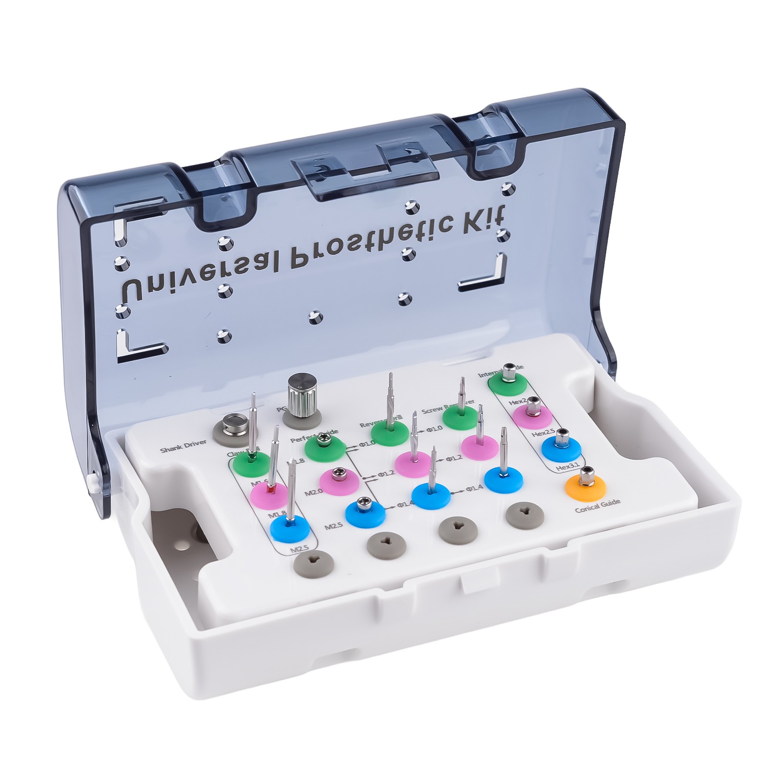 Dental Broken Screw Remover Kit Implant Surgical Tool Drill Guide Extraction