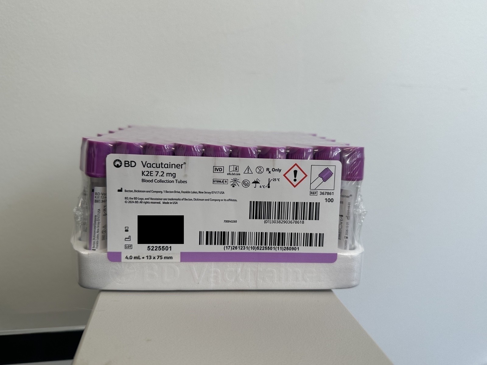 4ml Lavender Vacuum Collection Tubes, EDTA Tube *READ DESCRIPTION*