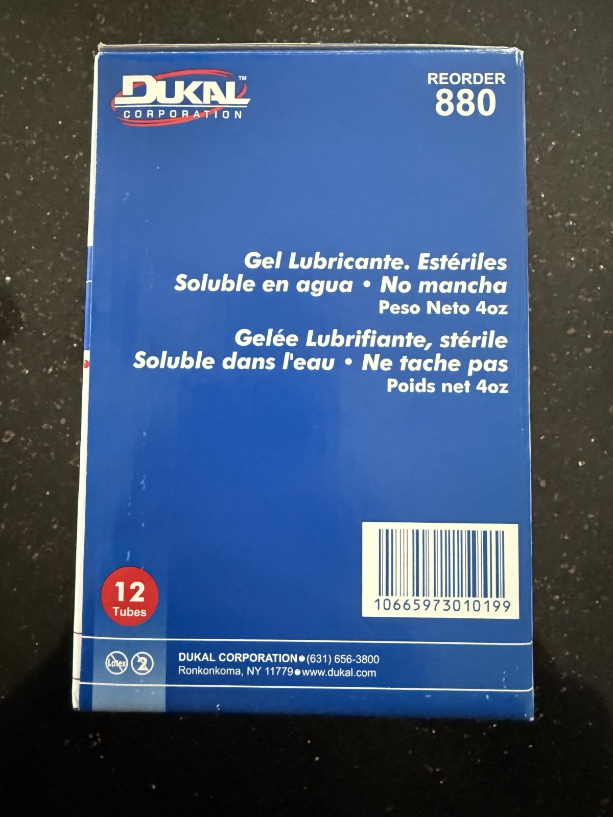 Dukal Lubricating Jelly – 12 tubes 4 oz each
