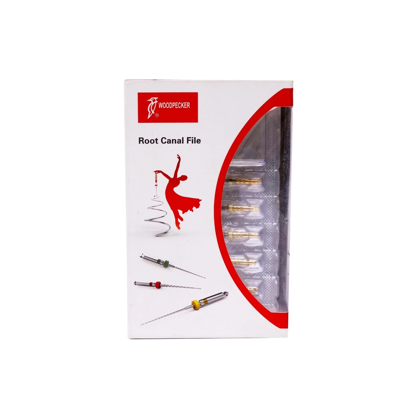 Dental Woodpecker Endo Plus Ni-Ti Root Canal 6 Files Pack Assorted 25mm Length