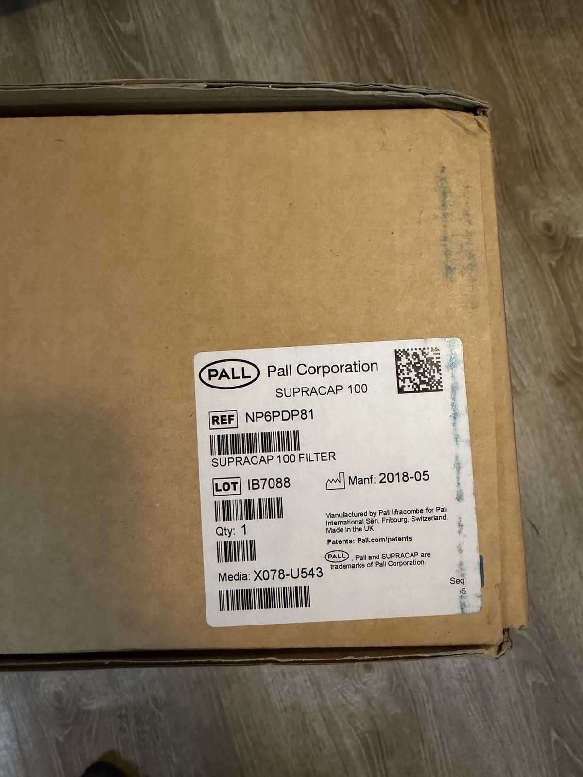 Pall NP6DP81 Supracap 100 Filter MFG 2018!! New !!