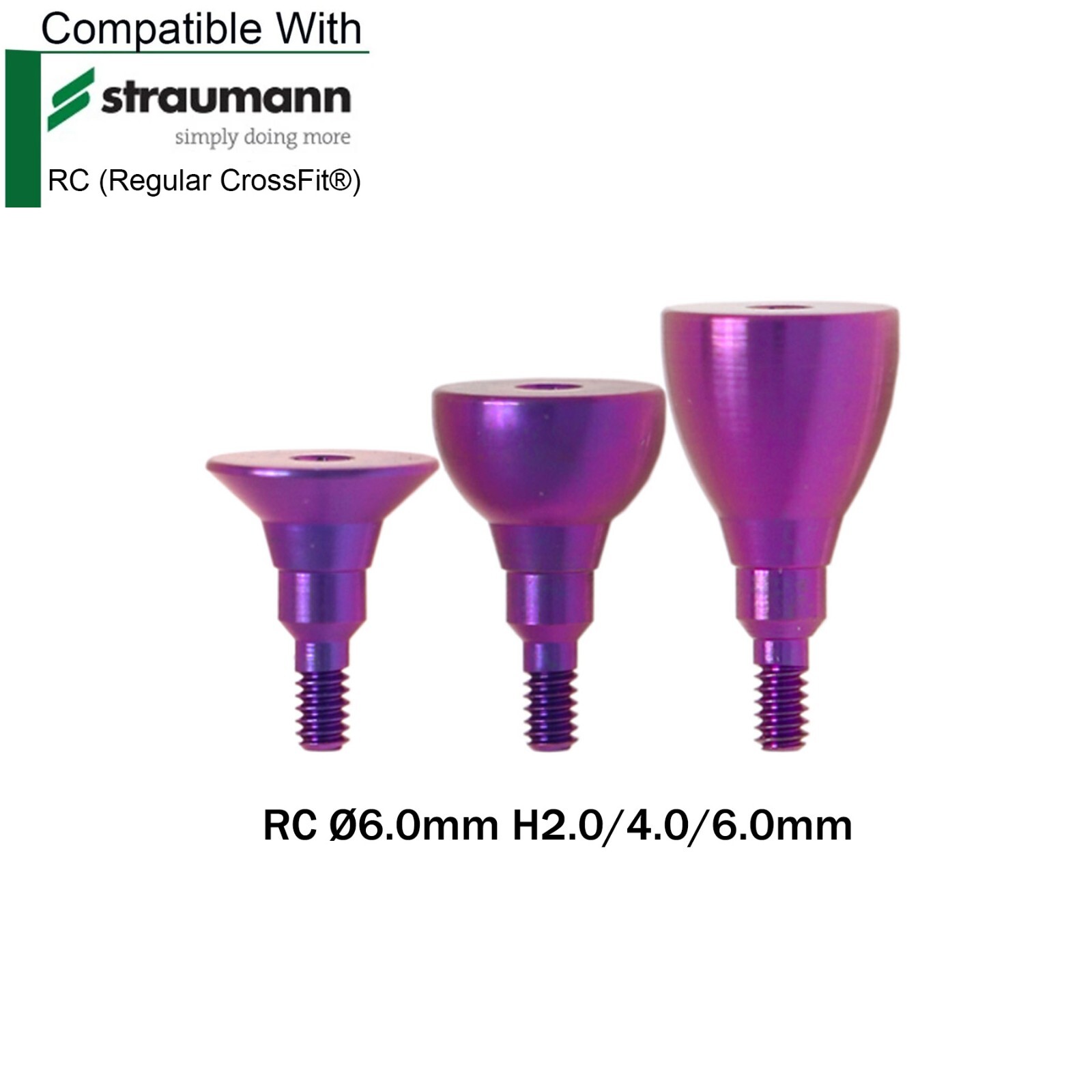 Fits Straumann ITI RC Healing Abutments Closure Caps Titanium Regular Screw