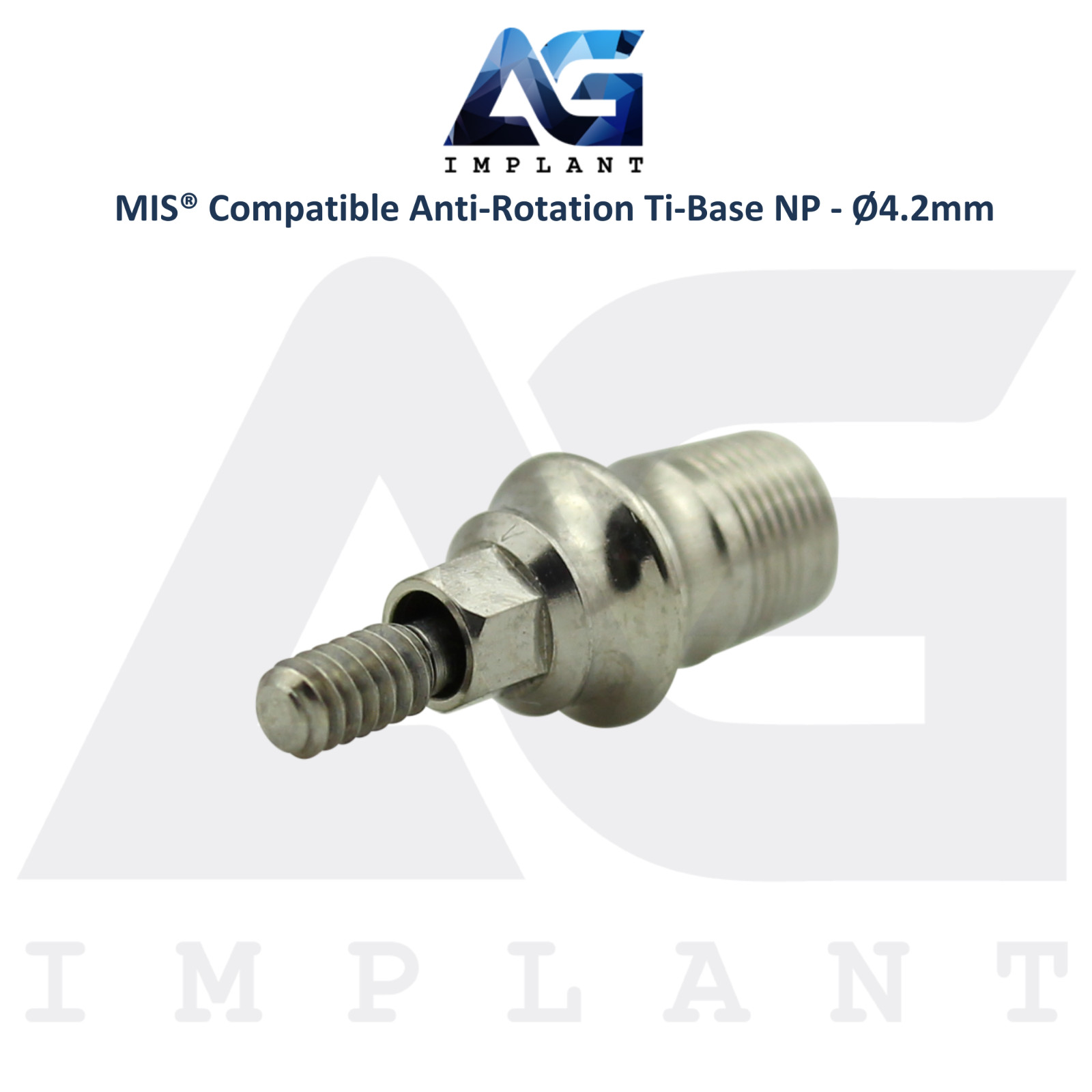 x5 Ti-Base Anti-Rotation Ø4.2mm NP Compatible with MIS® Int Hex System 2.10mm