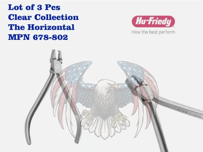 Lot of 3 Pcs Hu-Friedy Clear Collection The Horizontal MPN 678-802