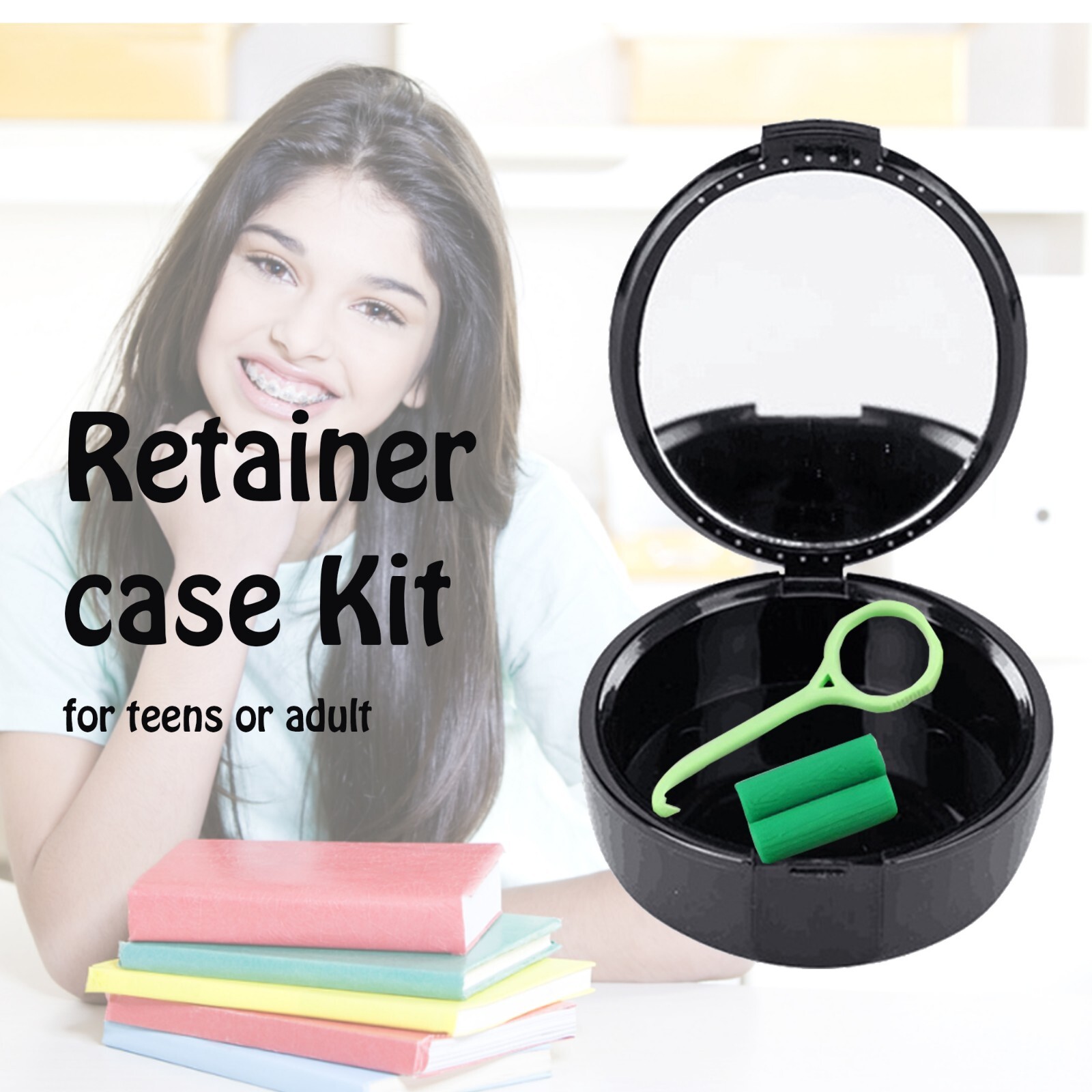 10pcs Denture Case Retainer Storage Aligner Box with Orthodonic Remover Chewies