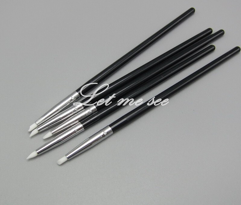 Dental Composite Resin Veneer Cement Porcelain Brushes Silicone Brush Pen White