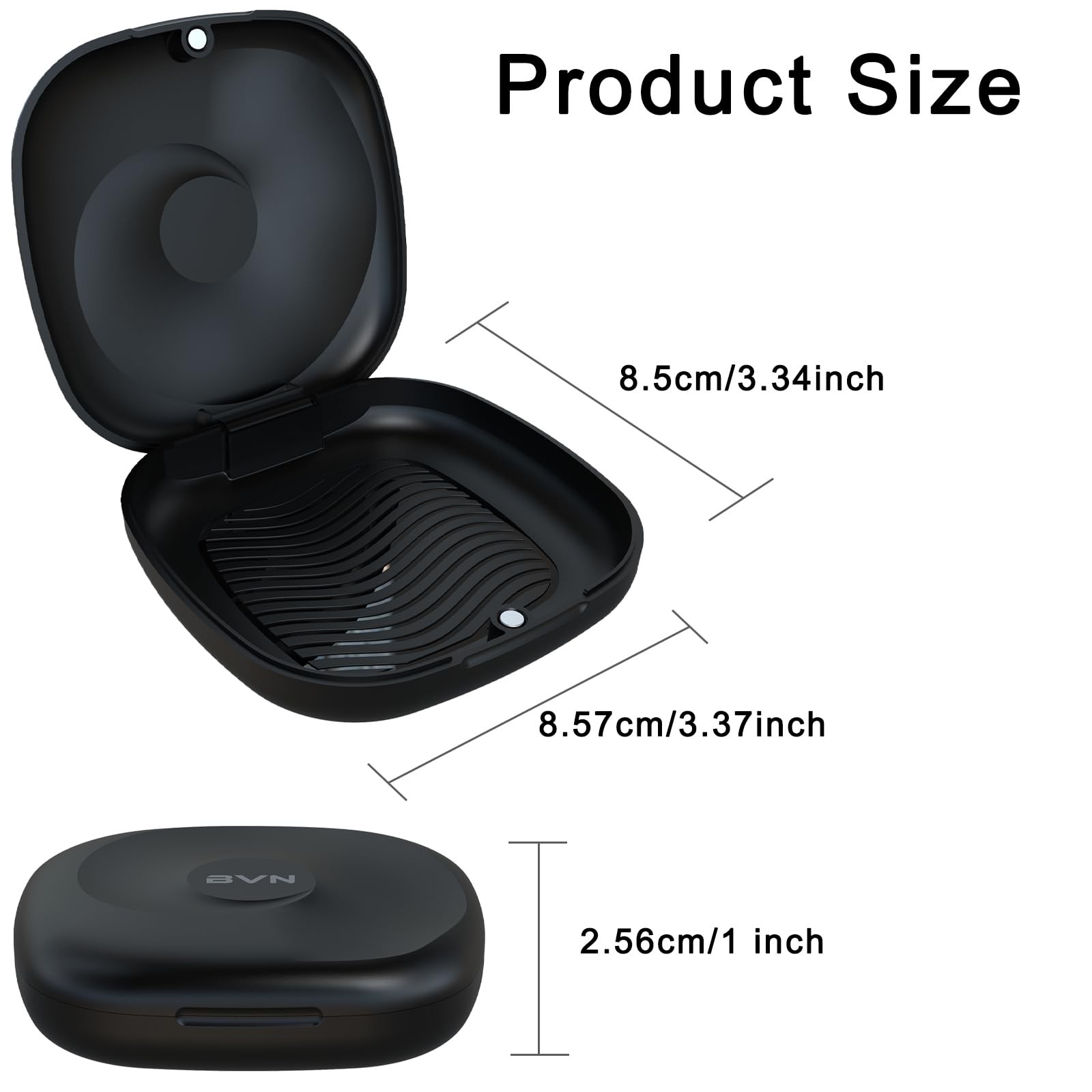 BVN Magnetic Seal Slim Orthodontic Dental Case with Unique Conch Texture,…
