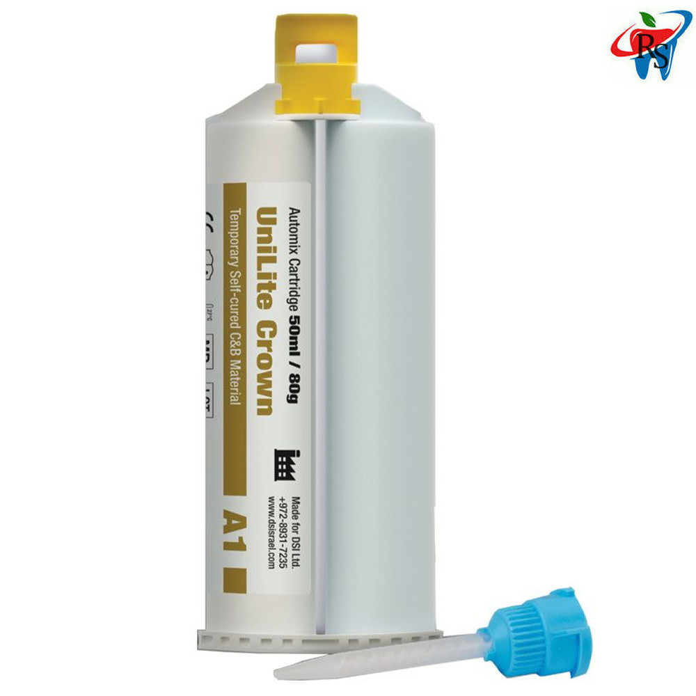 Dental Unilite Crown Temporary C&B Material Cartridge Automix Self Cured 80g