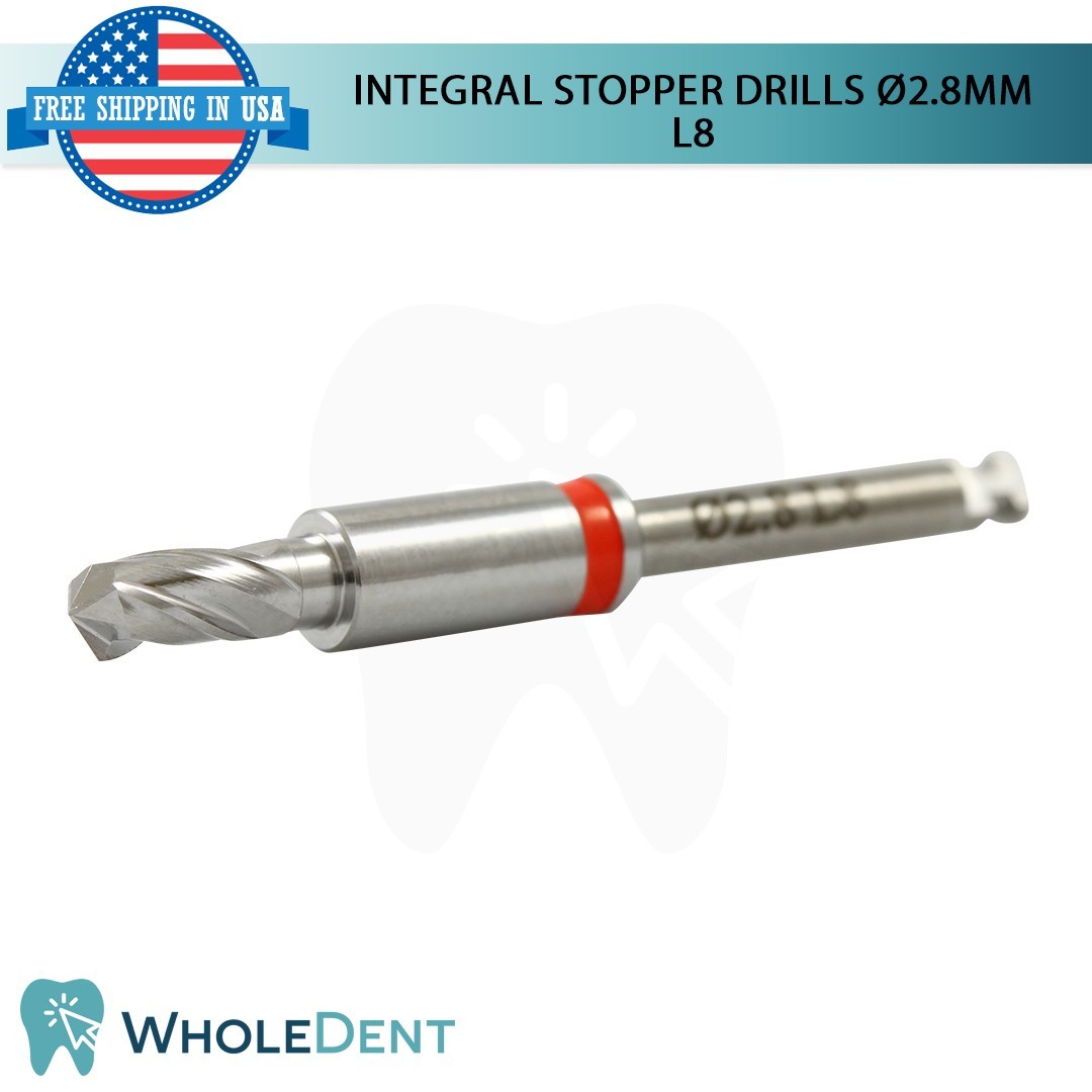 Dental Integral Stopper Drill Ø2.8mm Fixture Placement Lab Tool Instrument
