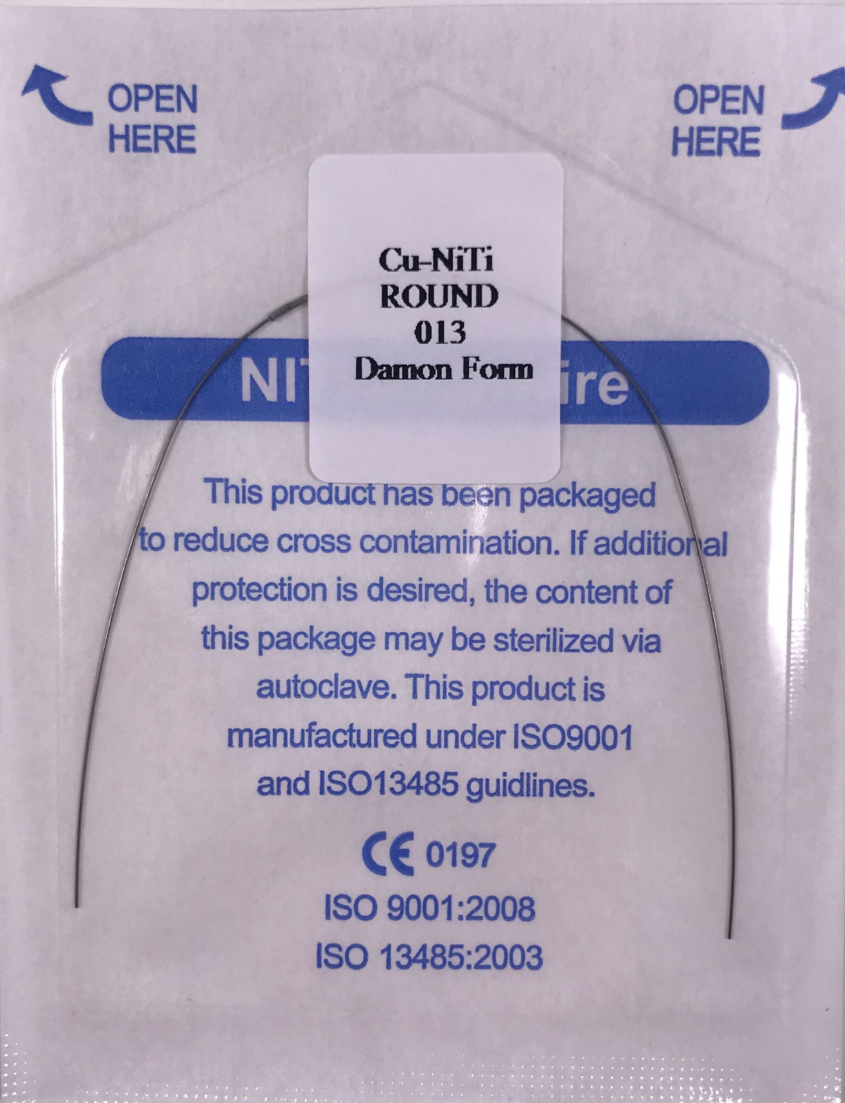 Dental Orthodontic Copper Cu-Niti Wires Arch Wires Round 0.013″ Damon Form