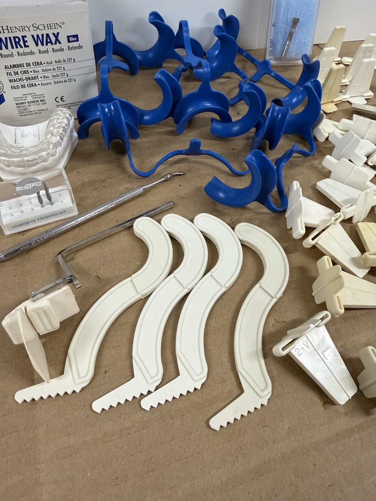 Dental Training & X-Ray Holder Lot Bitewing Arms Film Tabs Models Henry Schein