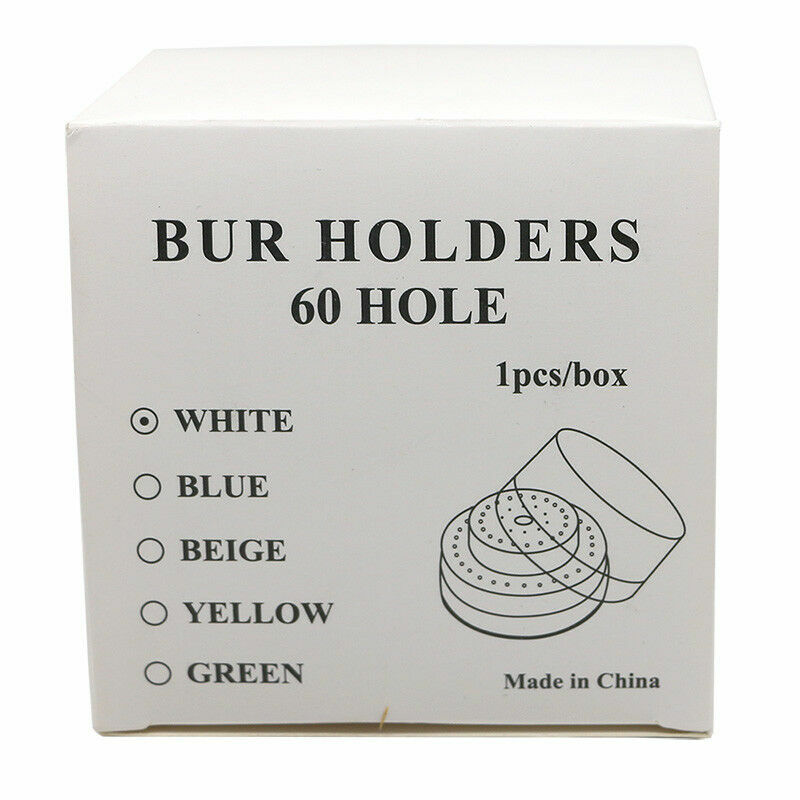 Dental Plastic Bur Holder Burs Block Case Box 60 Holes For dentist BOMAOER