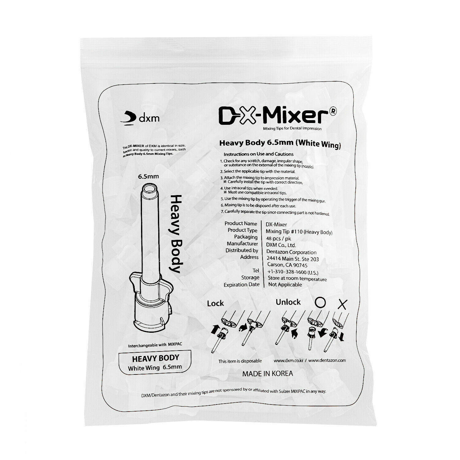 DX-MIXER Disposable Dental Impression Mixing Tips Different Model Made in KOREA