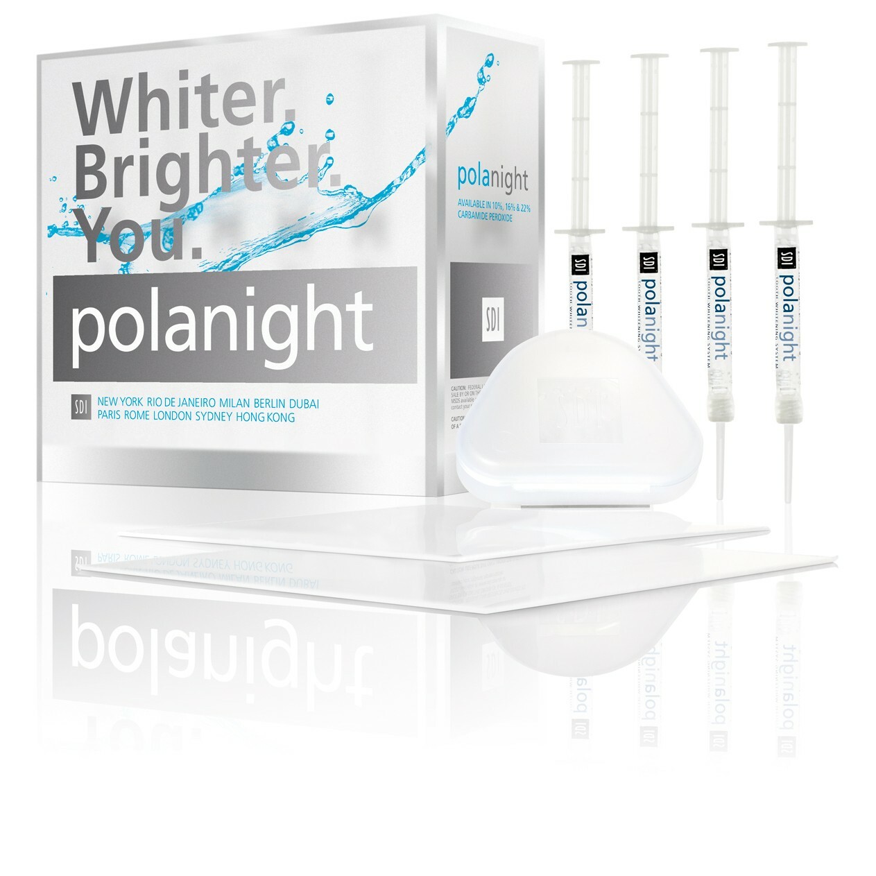 SDI Pola Night Kit 16 Percent Dental Tooth Whitening Bleach Kit of 4 X 3gm