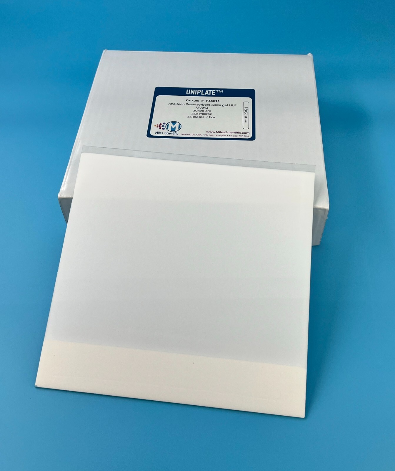 Silica Gel HLF 250um 20x20cm w/Preadsorbent Zone (25 plates/box) P44011