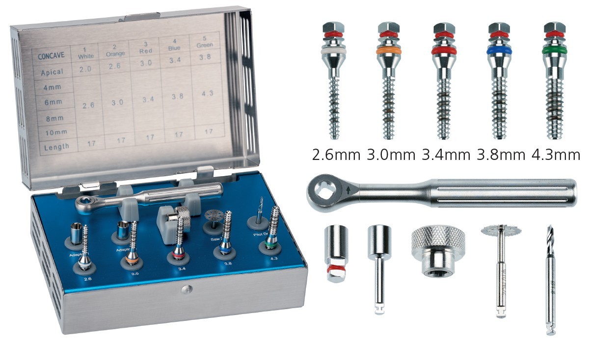 Bone Expander Kit 5 PCs Dental Titanium Coated Surgical Surgery By Huzu