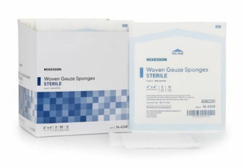 Medi-Pak Performance Gauze Sponge, 8-Ply, 4” X 4”, Sterile, Case of 600