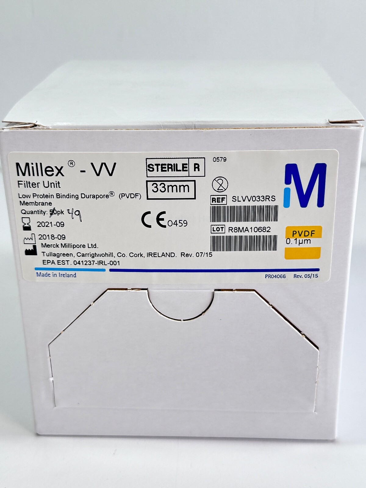 MILLIPORE Polyethersulfone 33μm Millex Hydrophilic Filter Unit SLVV033RS (49/pk)