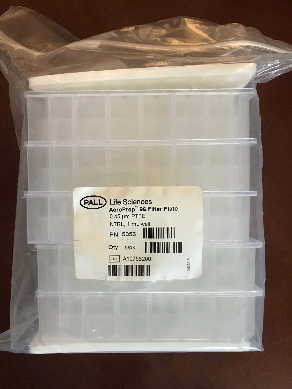 PALL LIFE SCIENCES, ACROPREP 96, 1ml WELL FILTER PLATES, 5pack, #5056