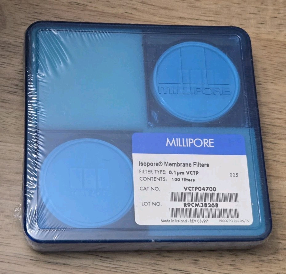 MILLIPORE VCTP04700 ISOPORE Polycarbonate Membrane Filter 0.1 μm Pore Size 100CT