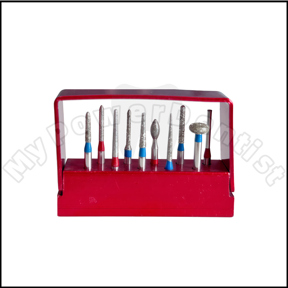 20Pcs Dental Anterior Posterior Crown Bridge Preparation Sliver Diamond Burs USA
