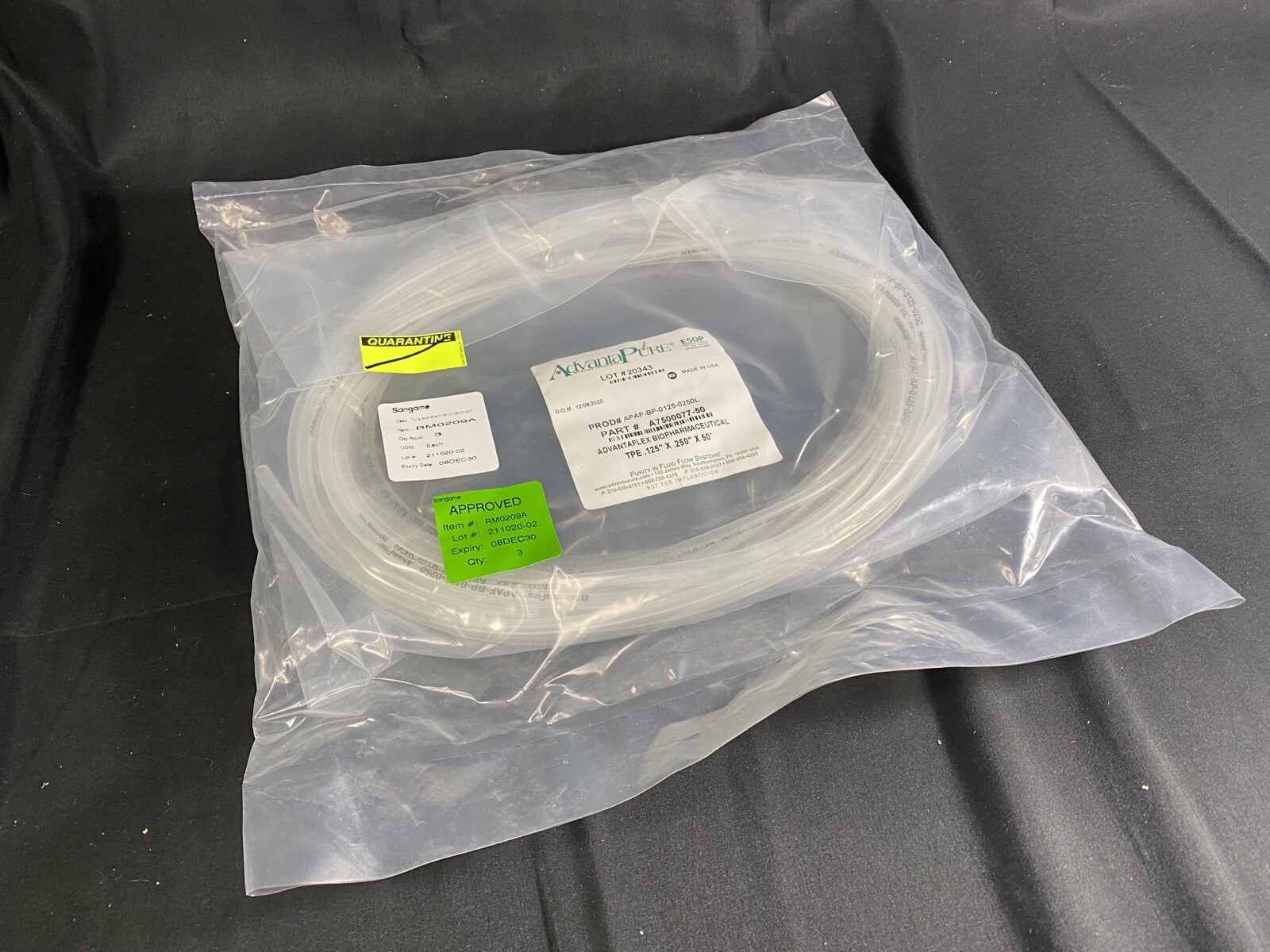 ADVANTAPURE .125″x.250″x50′ Advantaflex Biopharmaceutical A7500077-50 (1/cs)