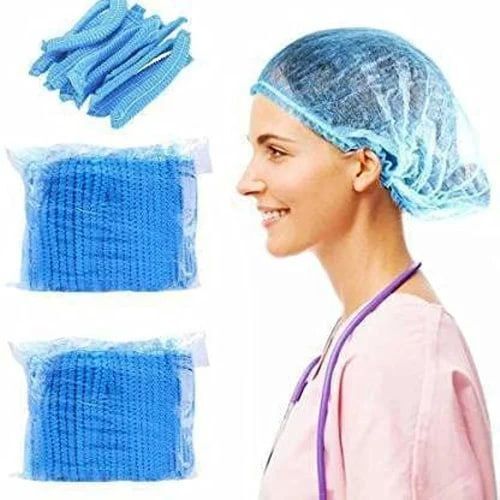 Up to 1000pcs,Medical Disposable Hair, Bouffant Cap/Head covers,21″,Blue,White
