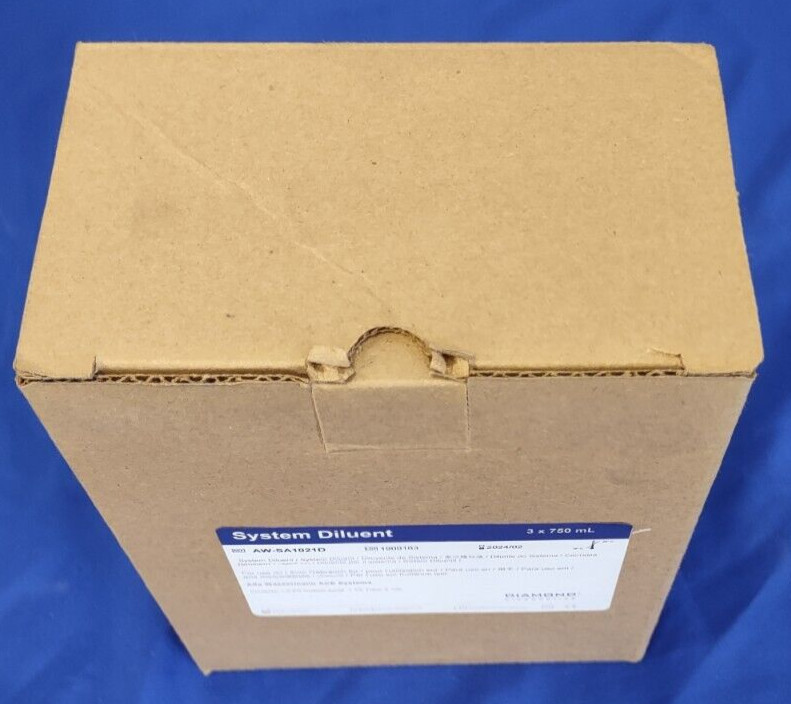 DD System Diluent for the Alfa Wasserman Ace (3x750mL) EXPIRED PN# AW-SA1021D