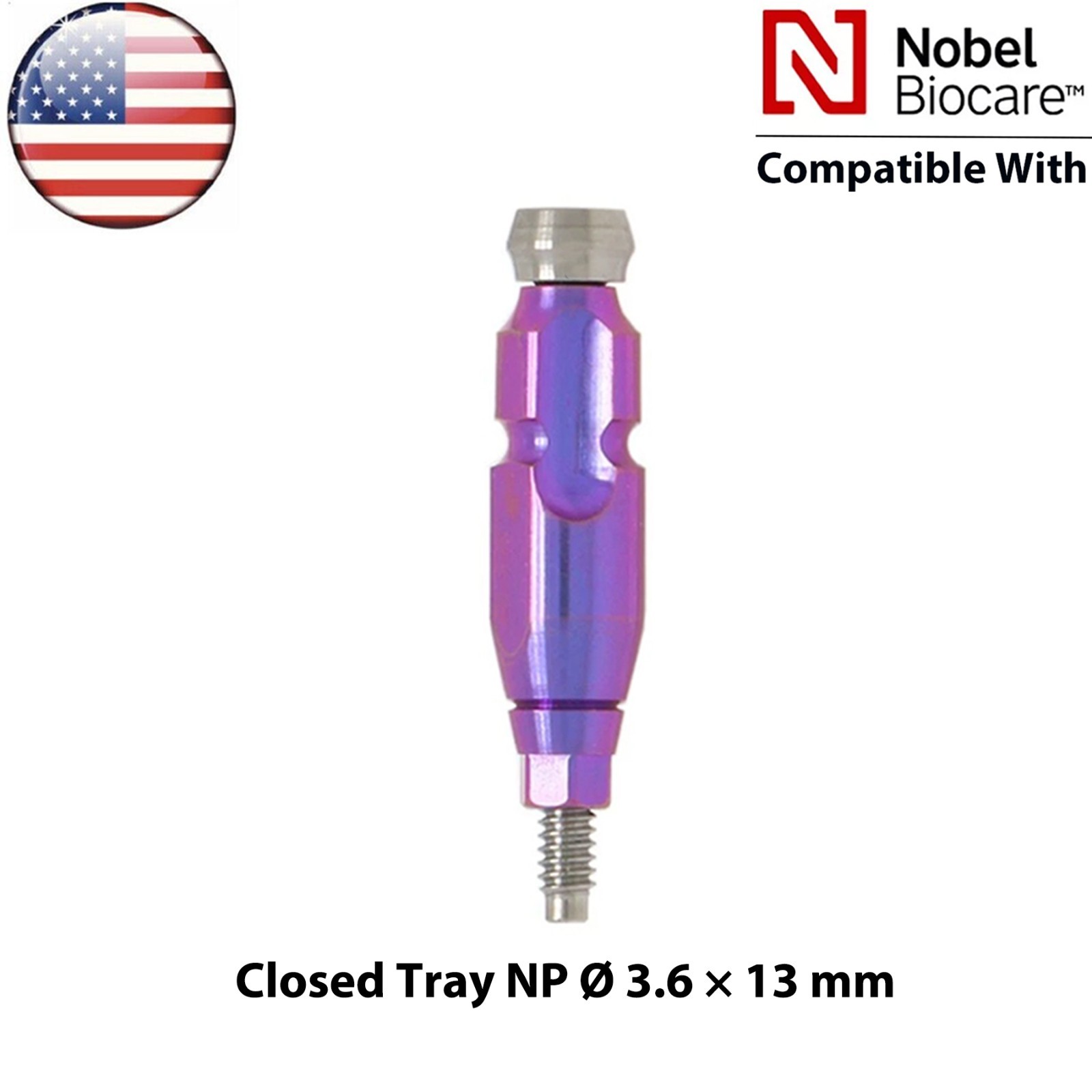 US Implant Impression Transfer Coping Close Tray NP/RP Fits Nobel Biocare Active