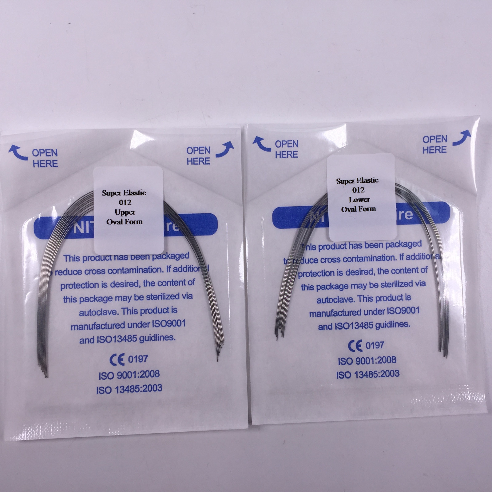 Dental Niti Super Elastic Arch Wires Round Orthodontic Oval Ovoid 012-020 Up/Lo