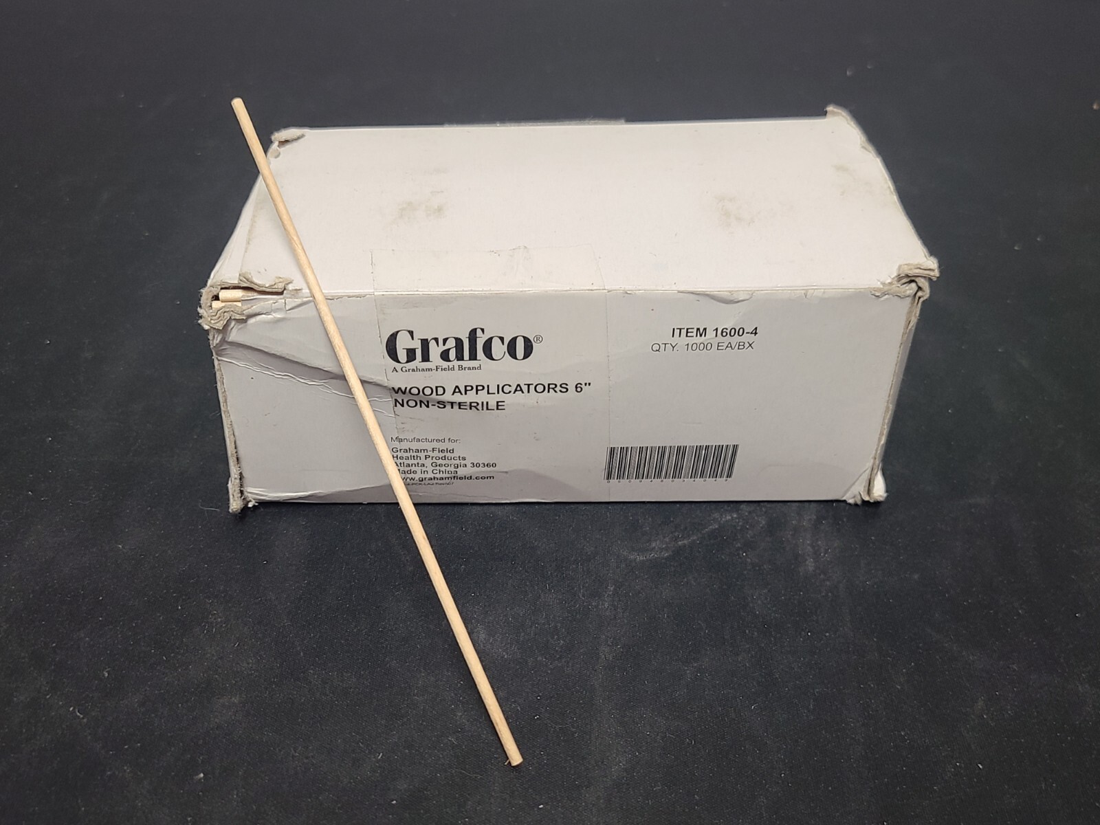 Grafco Wooden Applicator Stick, 6″, 1000/bx New