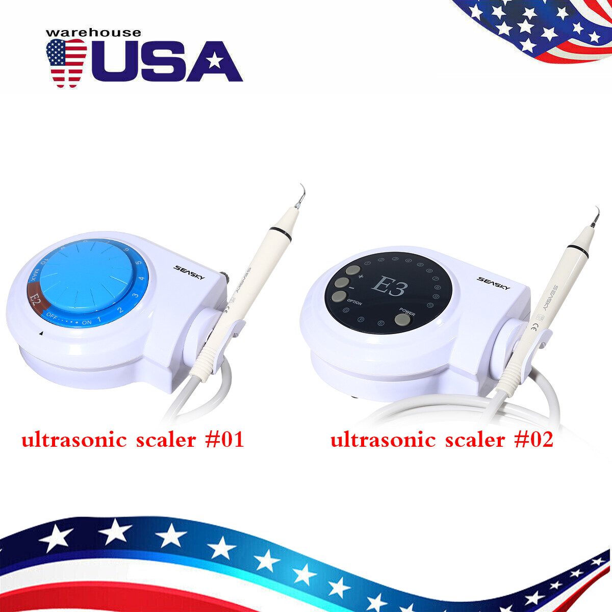 Dental Electric Ultrasonic Piezo Scaler + 5*Tips Handpiece fit EMS Cavitron Tips