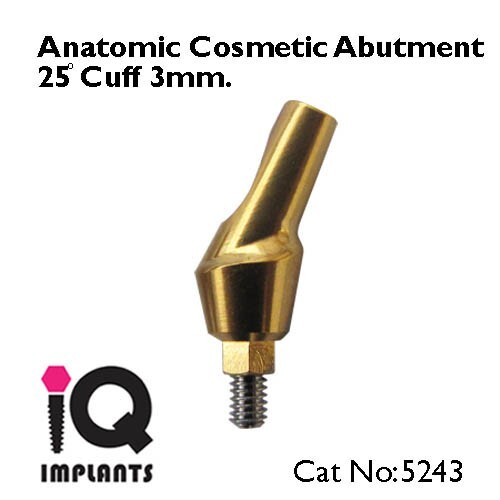 5 Anatomic Cosmetic Abutments 25º Dental Implants Prosthetic surgery Lab