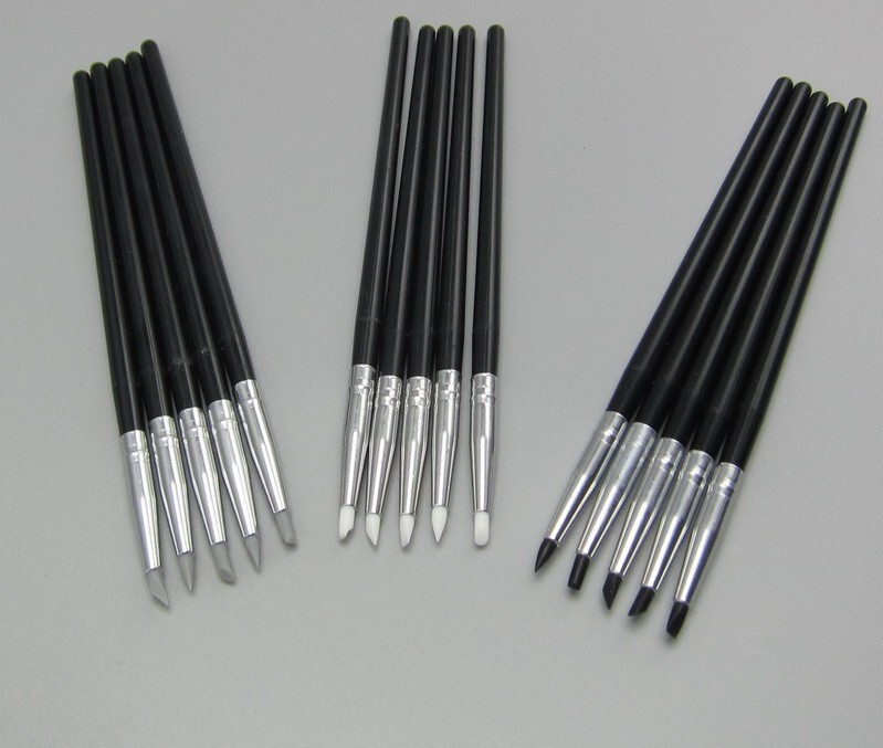 50Pcs Dental Composite Silicone Brush Pen Resin Veneer Cement Porcelain Pen USA