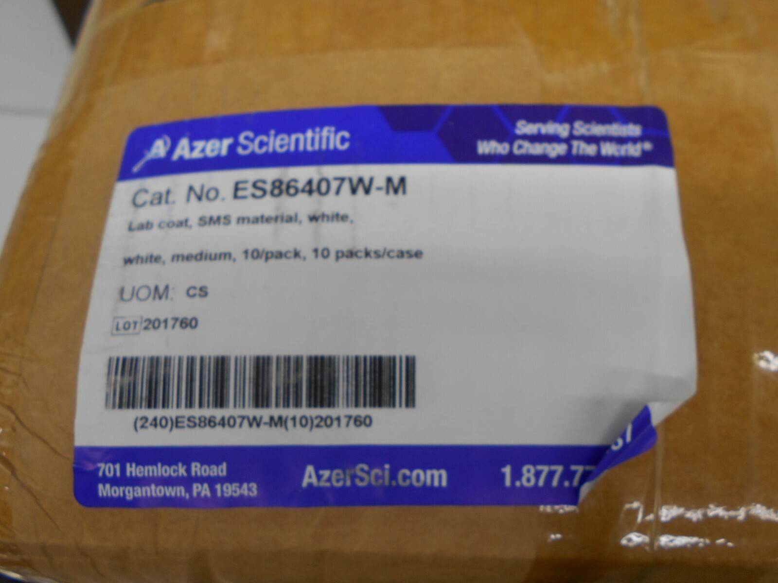 VALUMAX 3660WHM K WHITE MEDIUM KNEE LENGTH EXTRA SAFE LAB COATS BOX OF 100