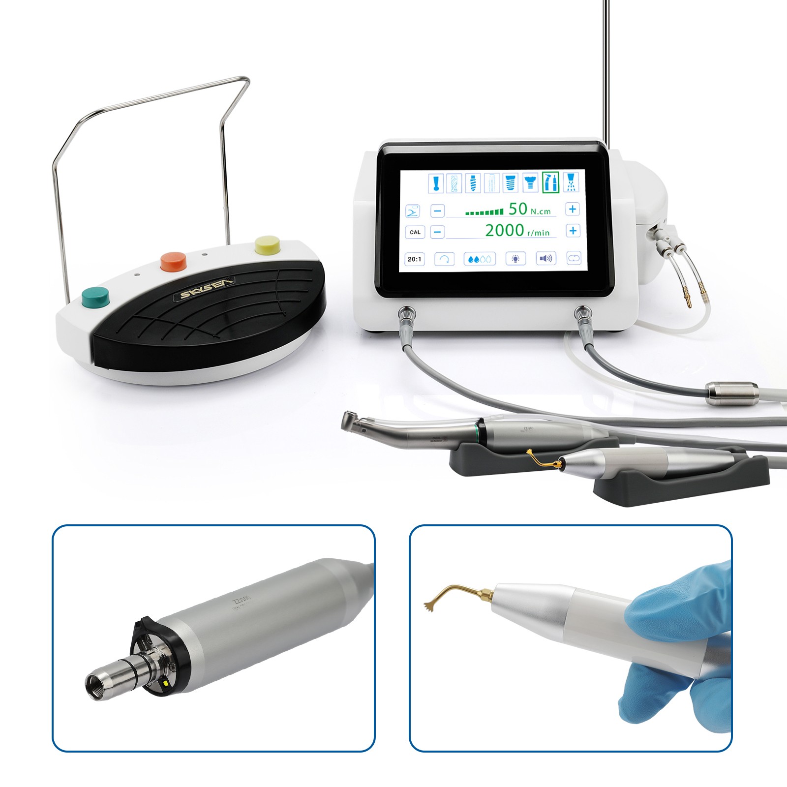 2in1 Dental Piezo Surgery & Implant Motor Device Ultrasonic Bone cutter Unit
