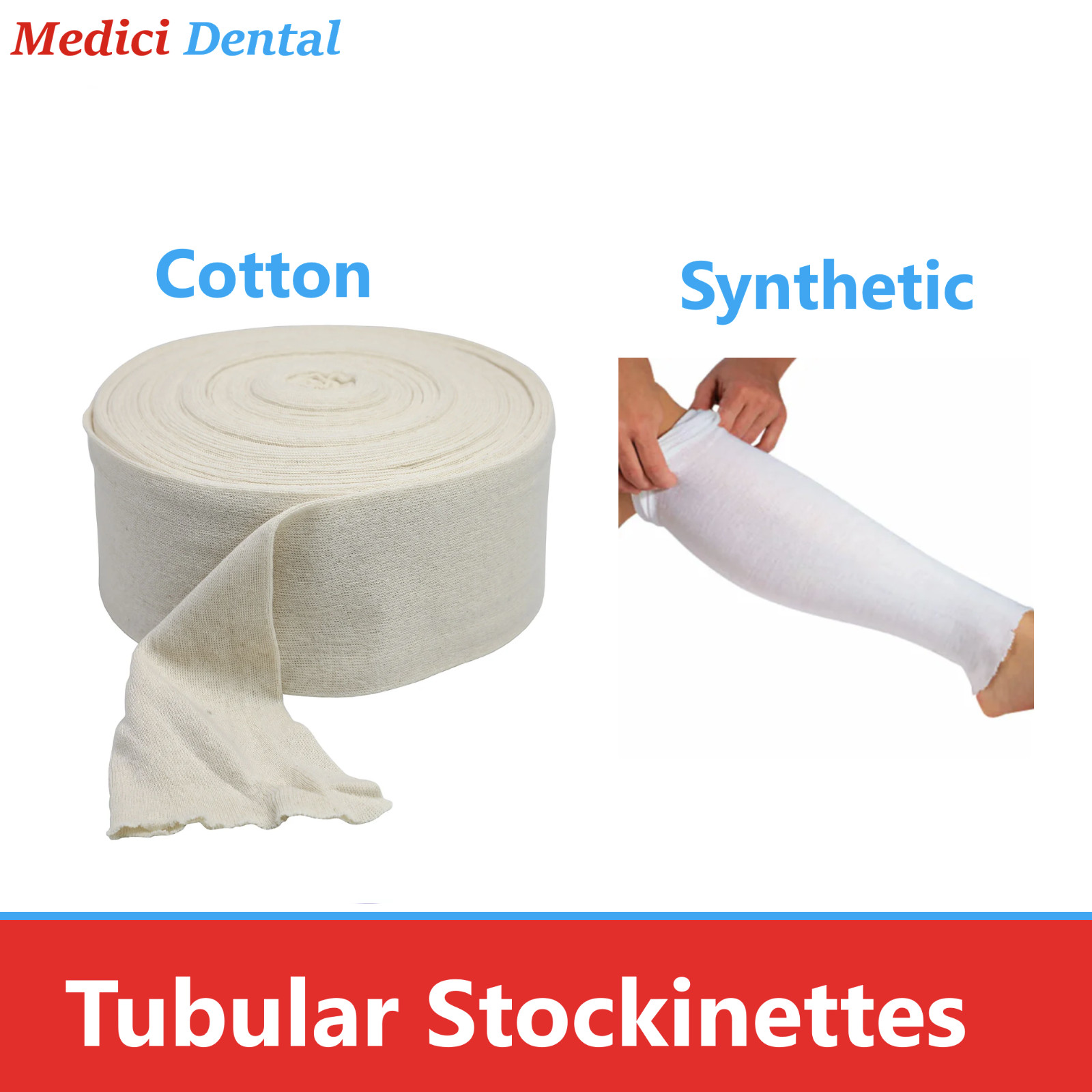 ORTHOPEDIC Tubular STOCKINETTE Cotton or Synthetic 2″ x 25 yd/bx, 3″ x 25 yd/Bx