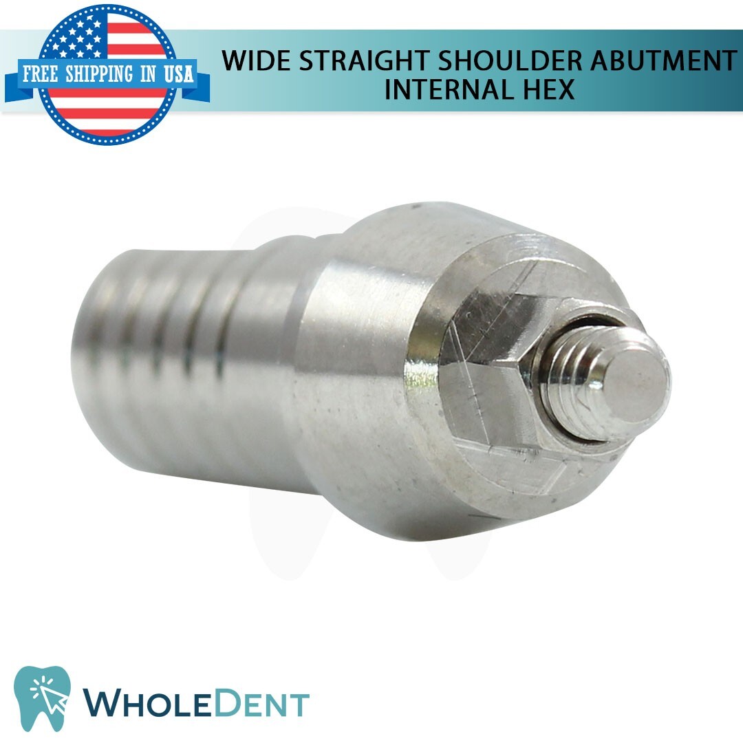 10x Wide Straight Shoulder Abutment Titanium Dental Prosthetics Int Hex 2.42