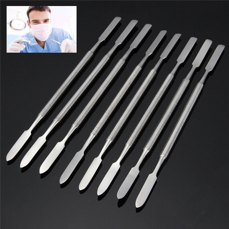 1 Pcs Dental Mixing Stainless Steel Cement Spatulas Wax Scraper Material Double
