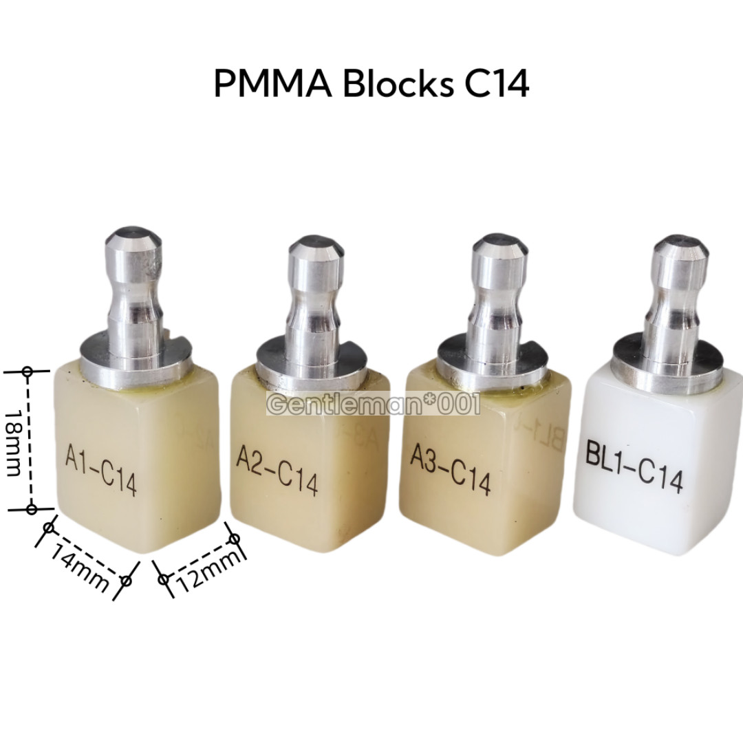 5pcs Dental PMMA Blocks Sirona MCXL Disk B40L/C14 Cerec Bleached A1/2/3/BL1