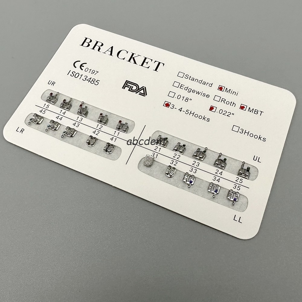 Dental MiM Moloblock Mesh Base Brackets Mini 022 slot 345 hooks Roth MBT Bracket