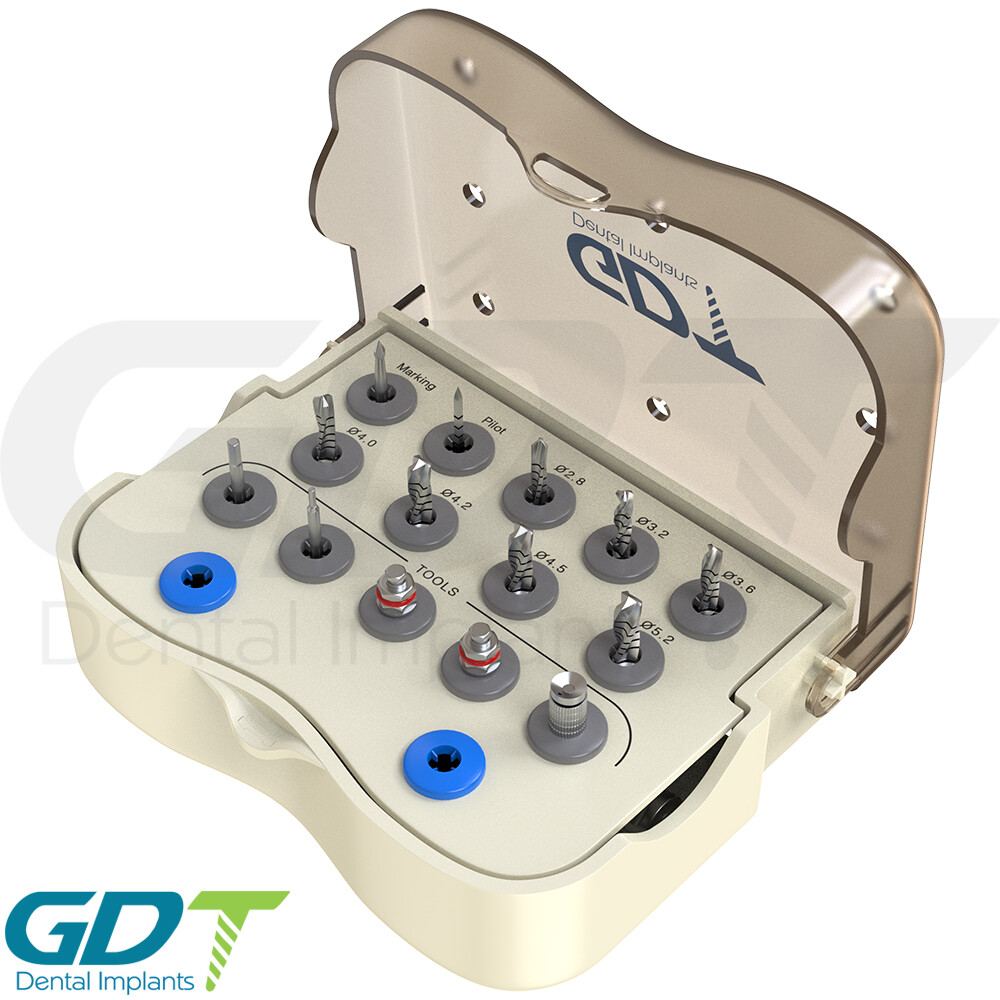 Mini Kit Box Dental Int Hex 2.42mm Instrument Tool Drills Drivers Ratchet