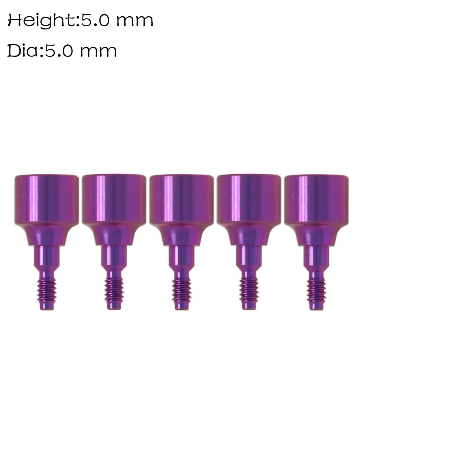 5Pcs US Dental Healing Abutment Cap NP/RP Internal conical Fits Nobel Biocare