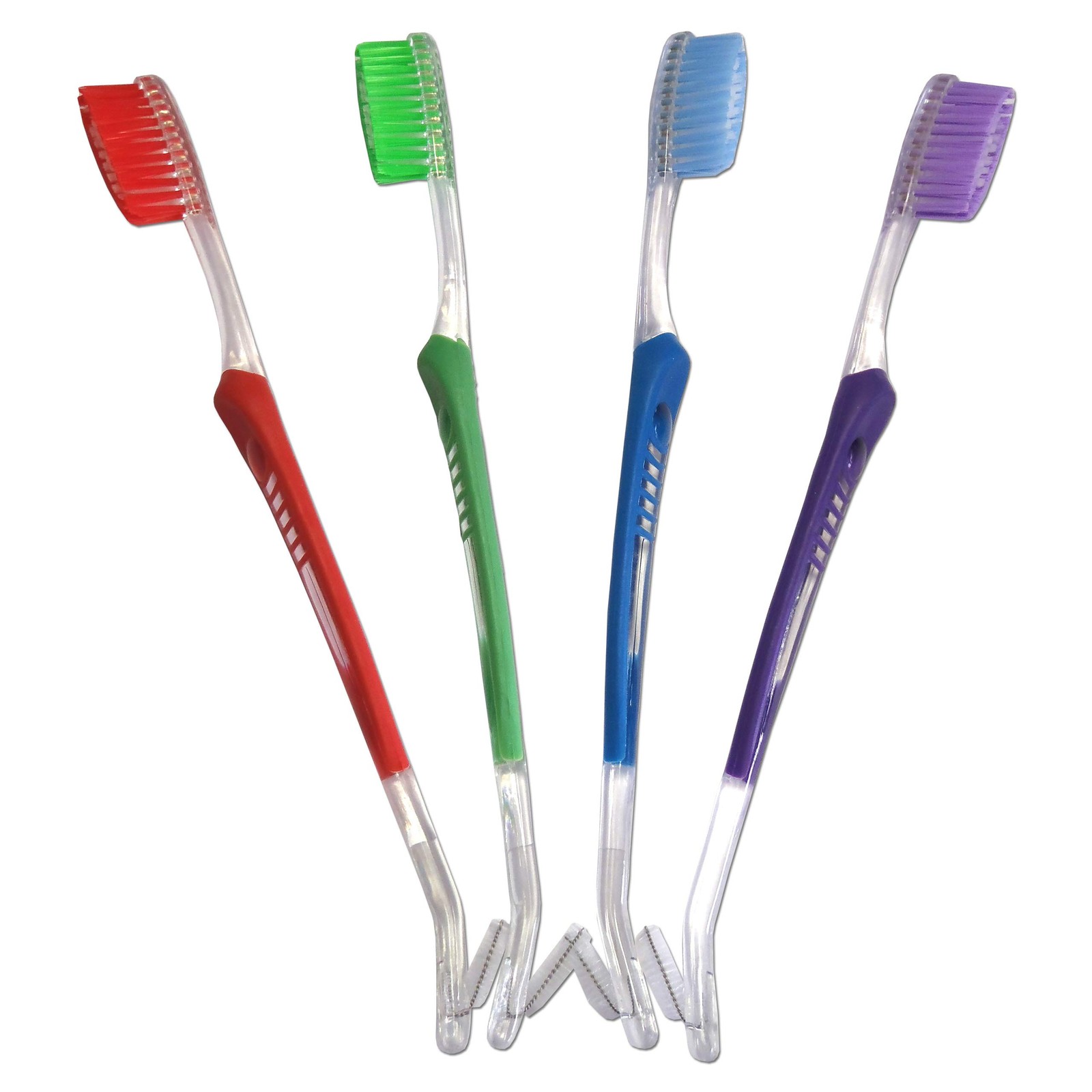 Orthodontic Toothbrush V-Trim Double-Ended Brush 1 Count (Pack of 1), Red
