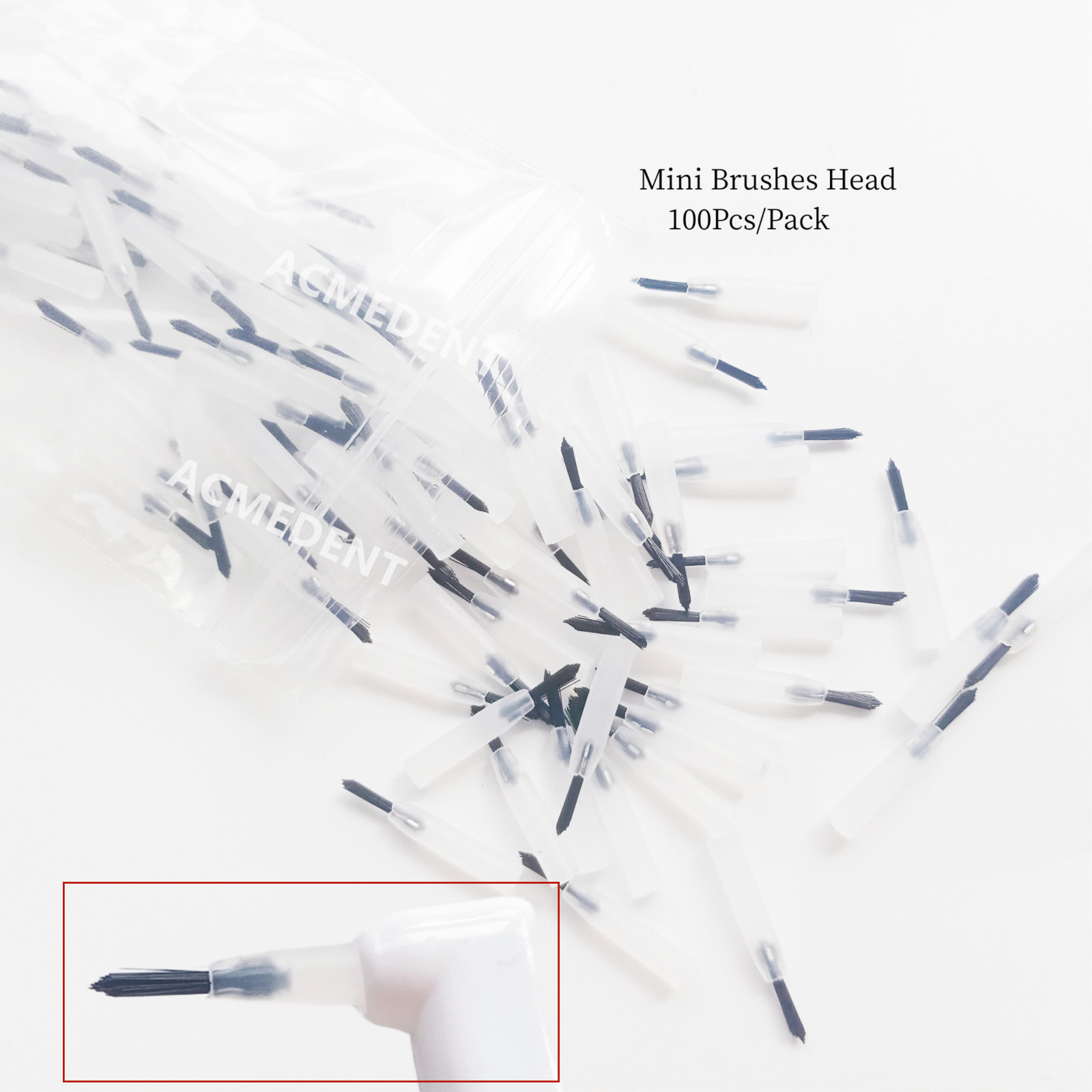 1000Pcs Dental Micro Brushes Composite Resin Mini Applicator Brush Tips Handle