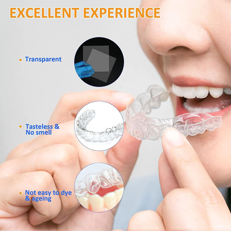 Dental Round Hard Splint Sheet 2.0mm Thermoforming Material for Vacuum Forming