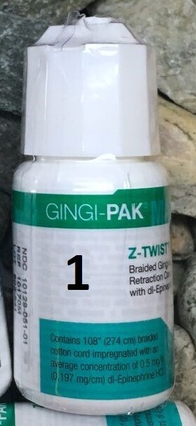 Gingi-Pak Max Z-Twist Dental Gingival Retraction Cord Packing Size 1