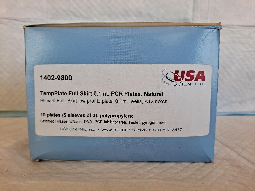 USA Scientific 1402-9800 TempPlate Full-Skirt 0.1mL PCR Plates, New in Box